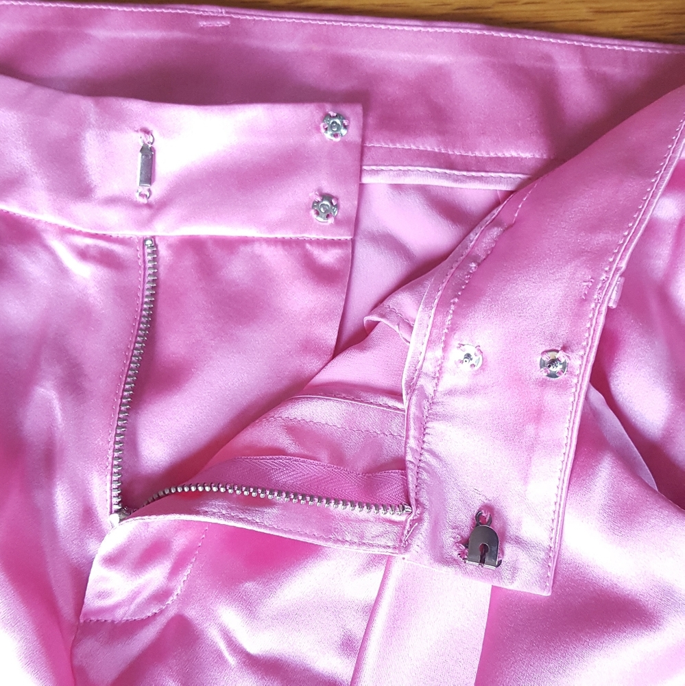 Thomas Wylde $995 Silk Pink Trouser Pants Size M - Picture 5 of 10